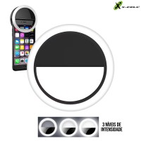 Iluminador Selfie Ring Light Portátil para Celular XC-JC-01P X-Cell - Preto